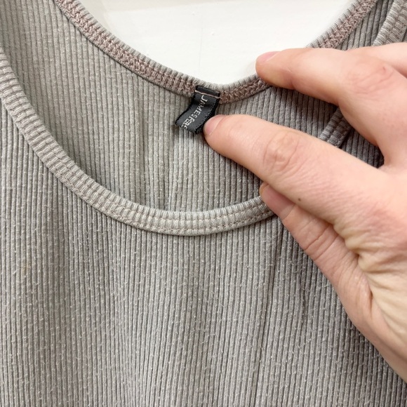 James Perse sz 2 grey Ribbed Basic Tank Top - Picture 16 of 16
